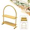 2-Tier Wedding Cupcake Stand Dessert Cake Display Plate Party Pastry Rack Gold